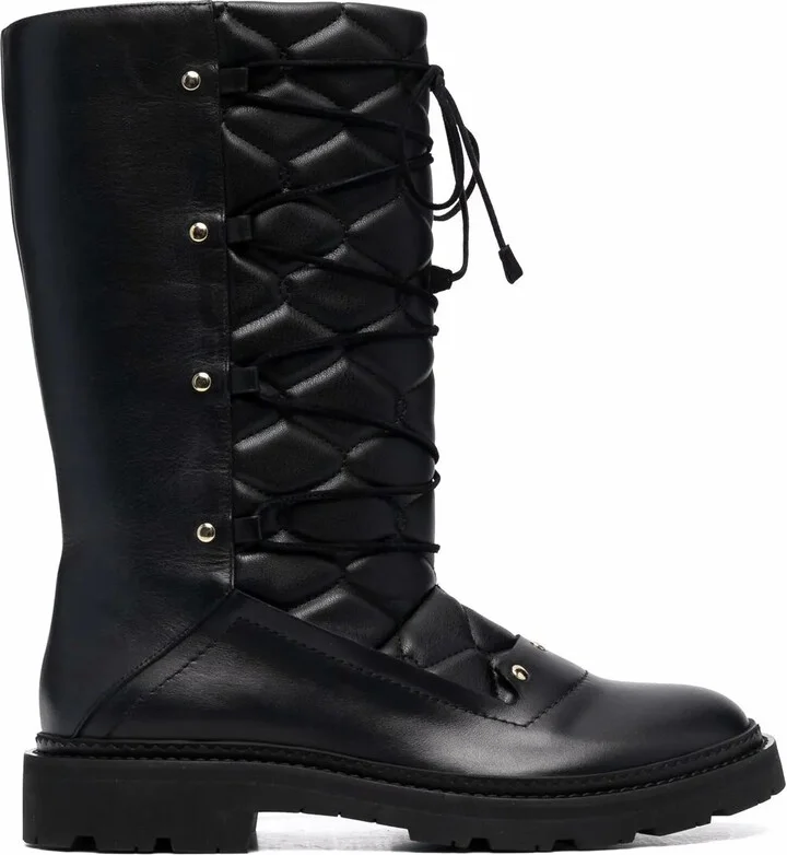Lace-Up Leather Boots