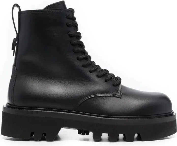 Lace-Up Leather Boots