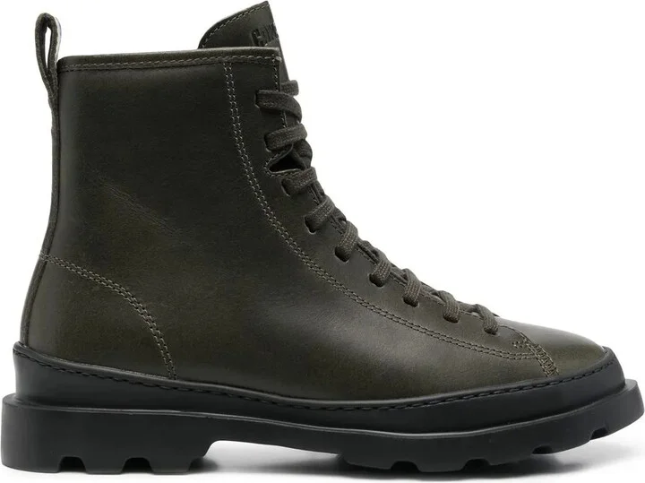 Lace-Up Leather Boots
