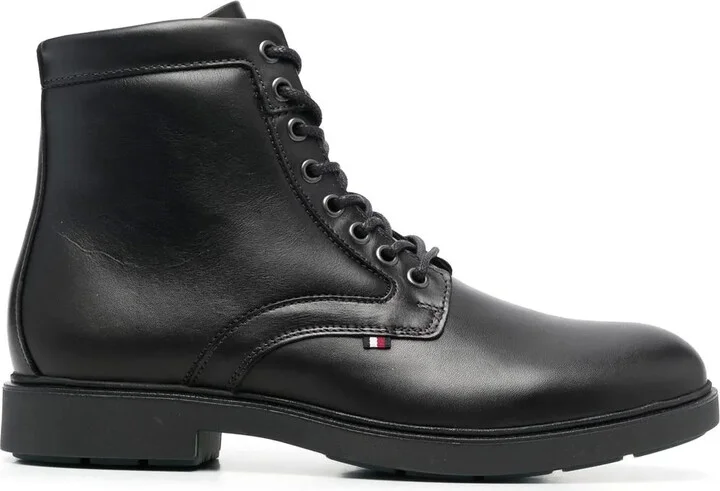 Lace-Up Leather Boots