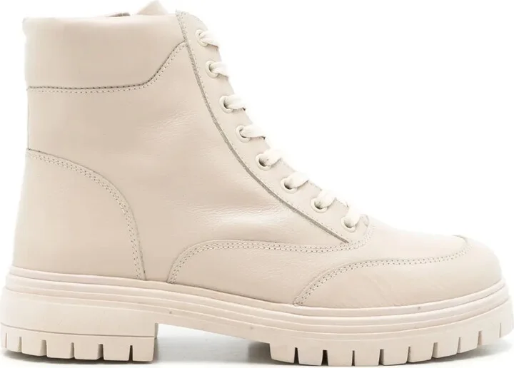 Lace-Up Leather Boots