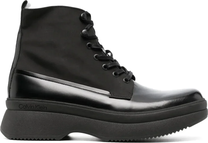 Lace-Up Leather Boots