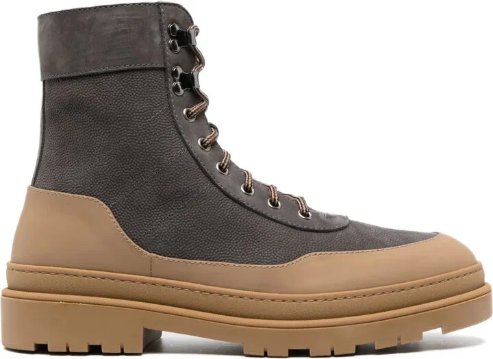 Lace-Up Leather Boots