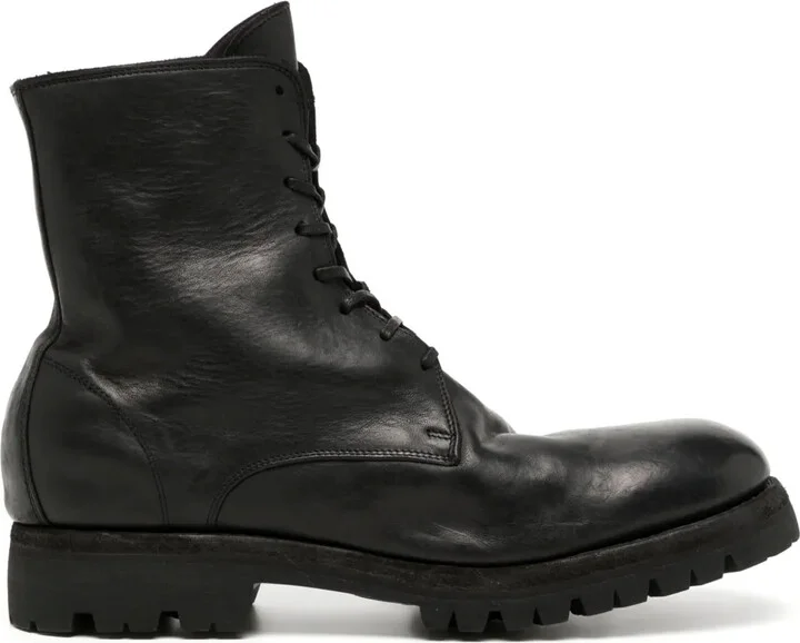 Lace-Up Leather Boots
