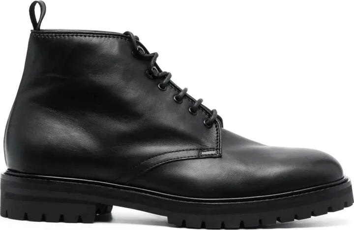 Lace-Up Leather Boots