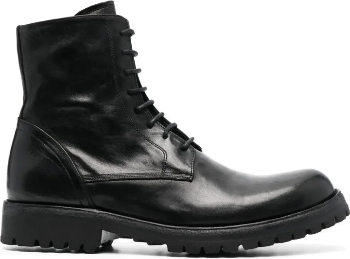 Lace-Up Leather Boots