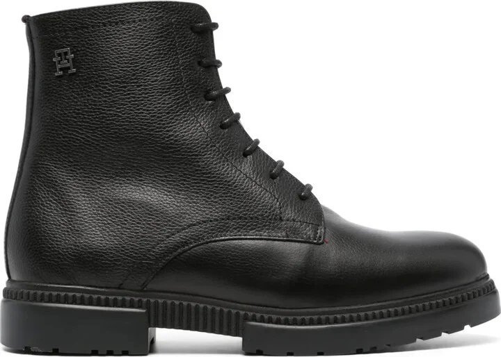 Lace-Up Leather Boots