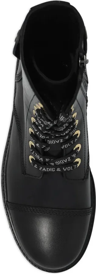 Lace-Up Leather Combat Boots - Image 4
