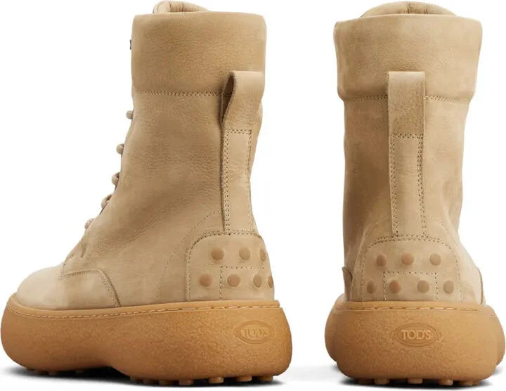 Lace-Up Leather Combat Boots - Image 3