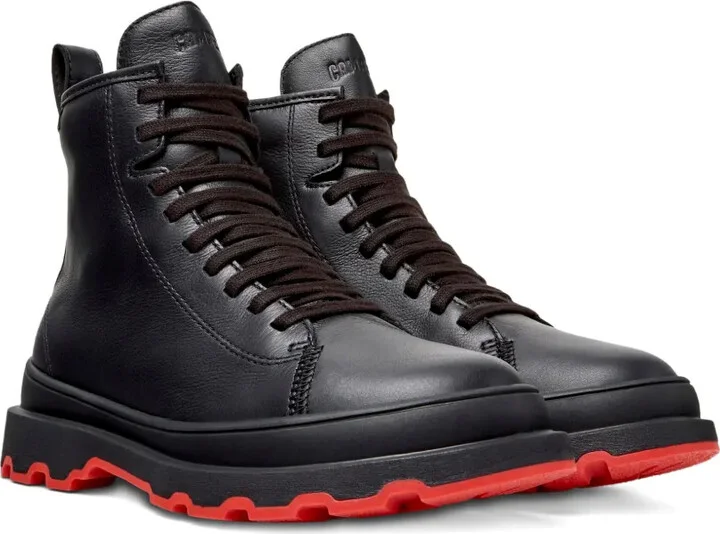 Lace-Up Leather Combat Boots - Image 2