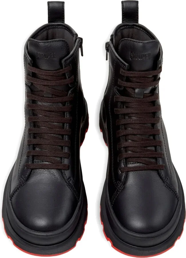 Lace-Up Leather Combat Boots - Image 4