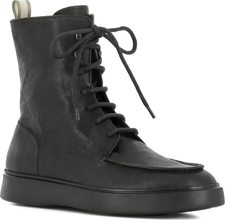 Lace-Up Leather Combat Boots - Image 2