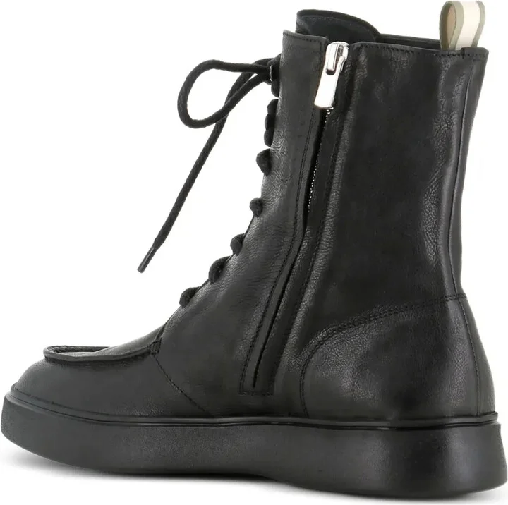 Lace-Up Leather Combat Boots - Image 3