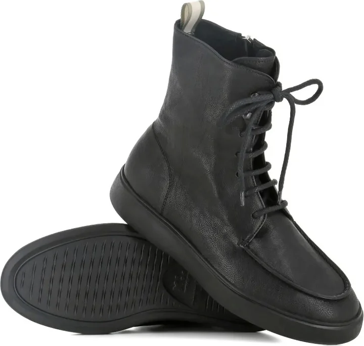 Lace-Up Leather Combat Boots - Image 4
