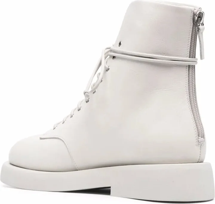 Lace-Up Leather Combat Boots - Image 3