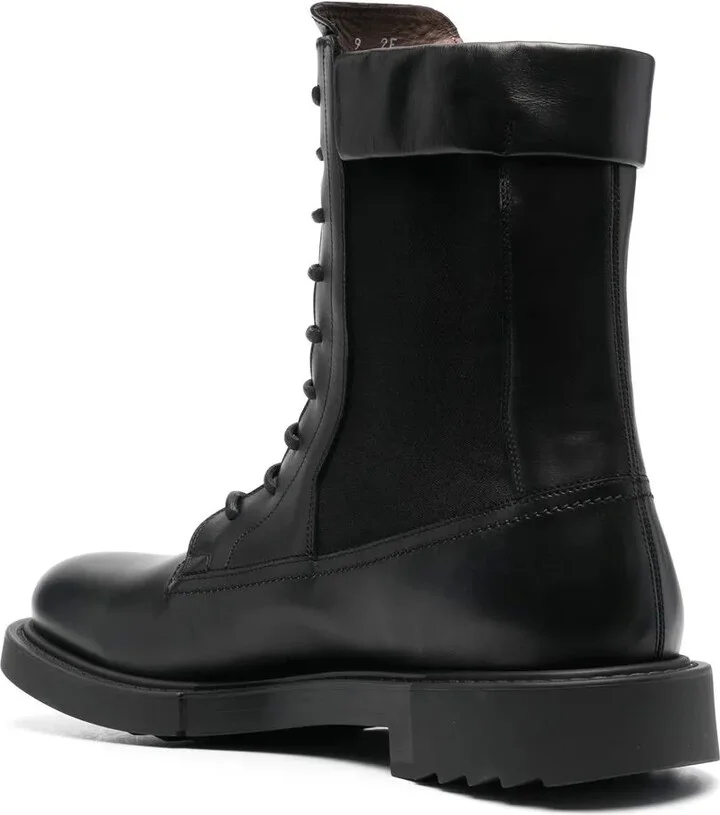 Lace-Up Leather Combat Boots - Image 3