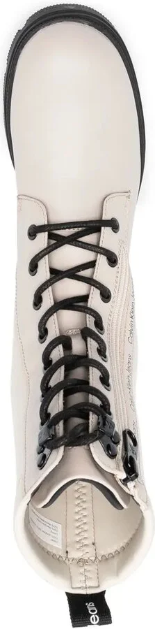 Lace-Up Leather Combat Boots - Image 4