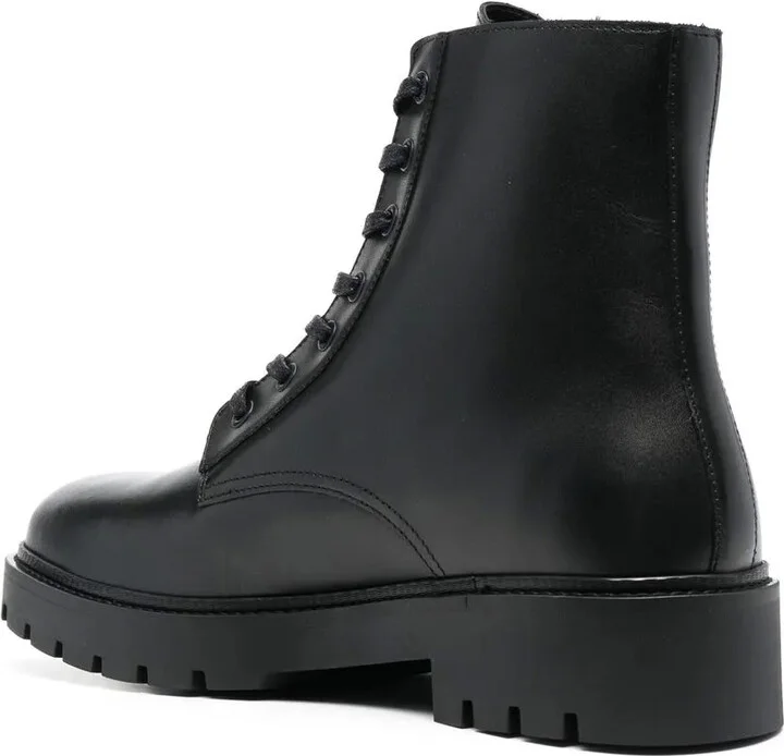 Lace-Up Leather Combat Boots - Image 3