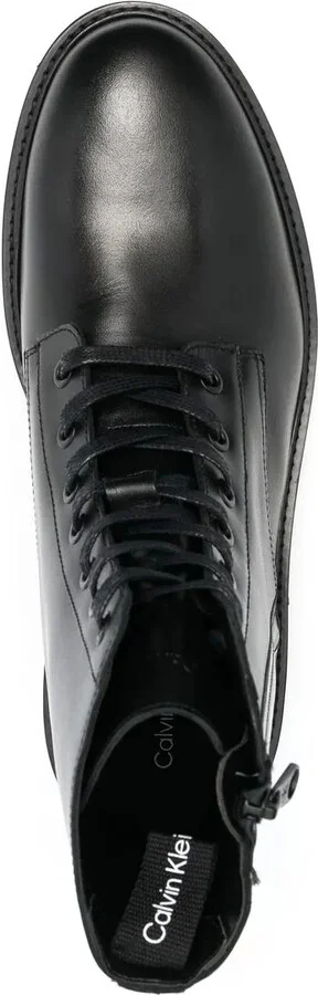 Lace-Up Leather Combat Boots - Image 4