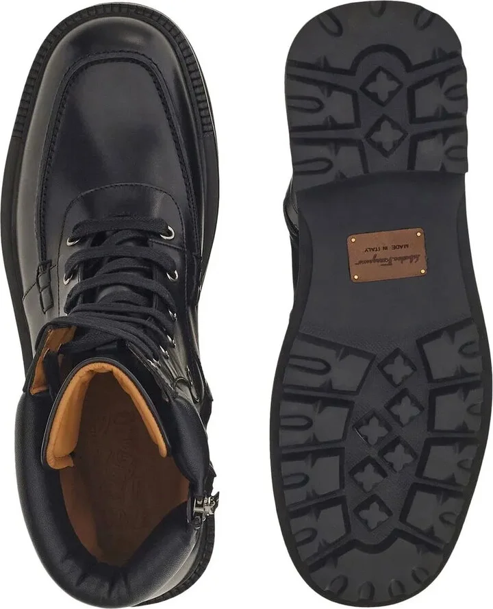 Lace-Up Leather Combat Boots - Image 5