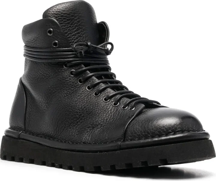 Lace-Up Leather Combat Boots - Image 2