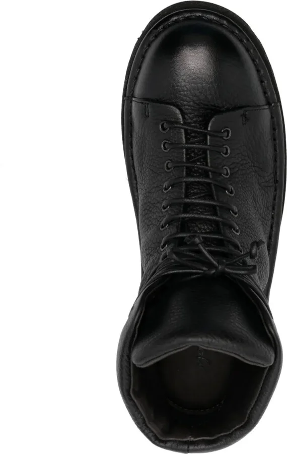 Lace-Up Leather Combat Boots - Image 4