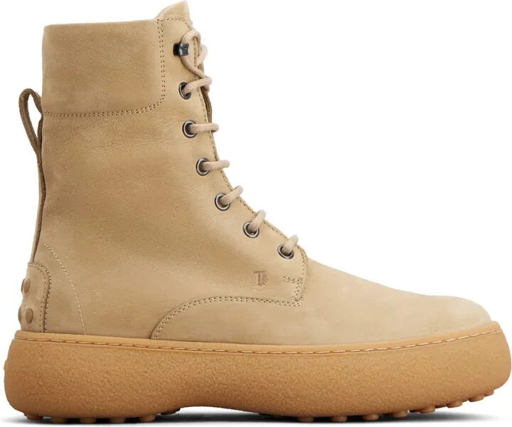 Lace-Up Leather Combat Boots