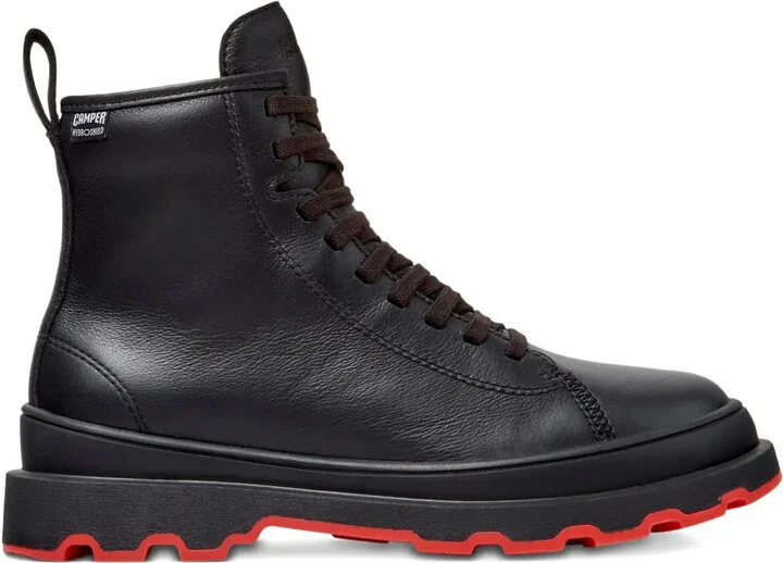Lace-Up Leather Combat Boots