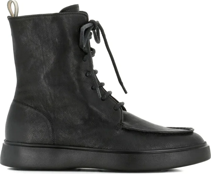 Lace-Up Leather Combat Boots
