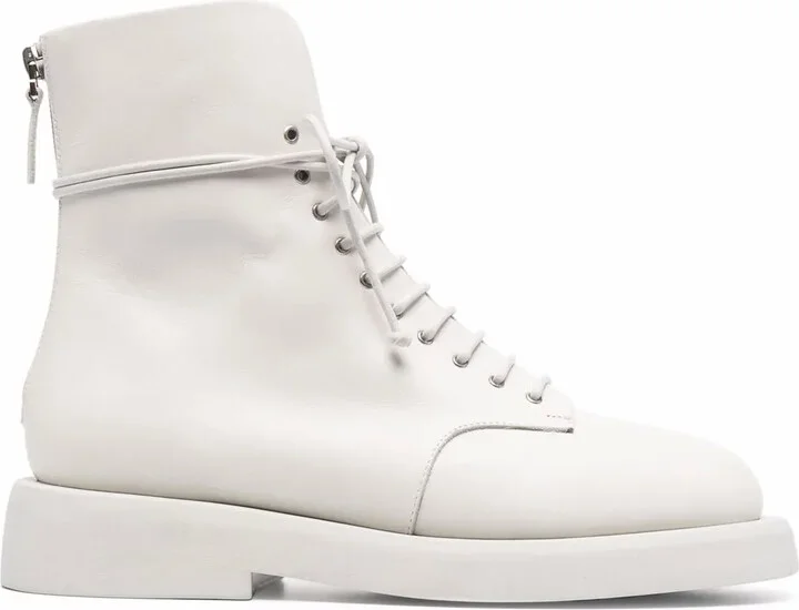 Lace-Up Leather Combat Boots