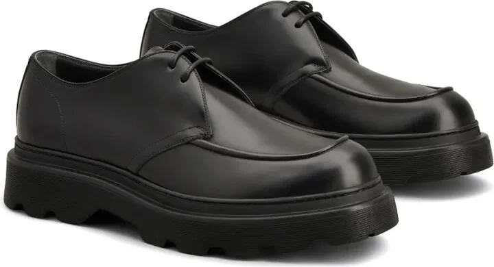 Lace-Up Leather Derby Shoes - Image 2