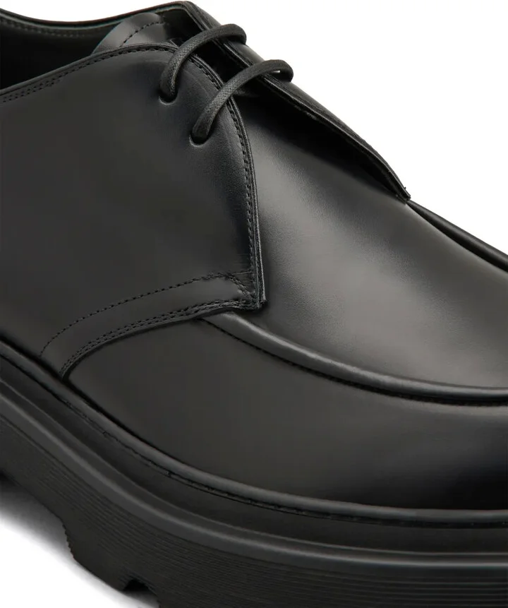 Lace-Up Leather Derby Shoes - Image 5