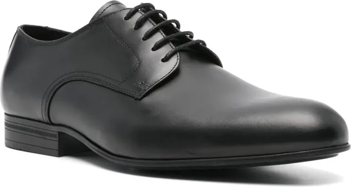 Lace-Up Leather Derby Shoes - Image 2