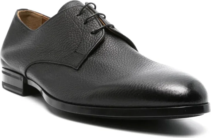 Lace-Up Leather Derby Shoes - Image 2