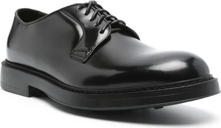 Lace-Up Leather Derby Shoes - Image 2
