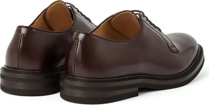 Lace-Up Leather Derby Shoes - Image 3