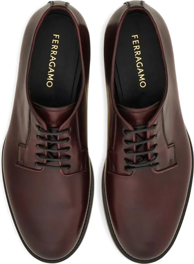 Lace-Up Leather Derby Shoes - Image 3