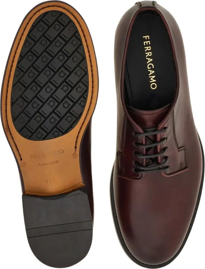 Lace-Up Leather Derby Shoes - Image 4