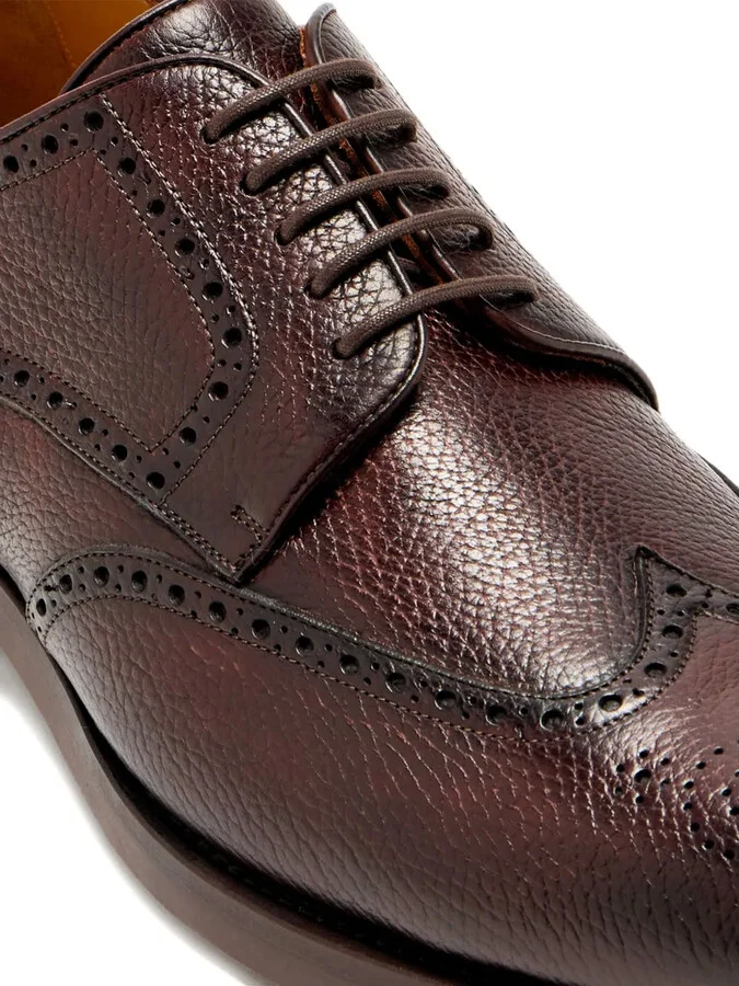 Lace-Up Leather Derby Shoes - Image 2