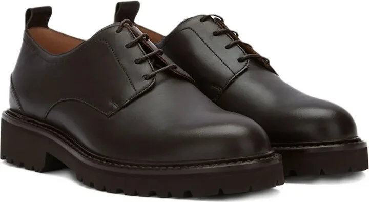 Lace-Up Leather Derby Shoes - Image 2