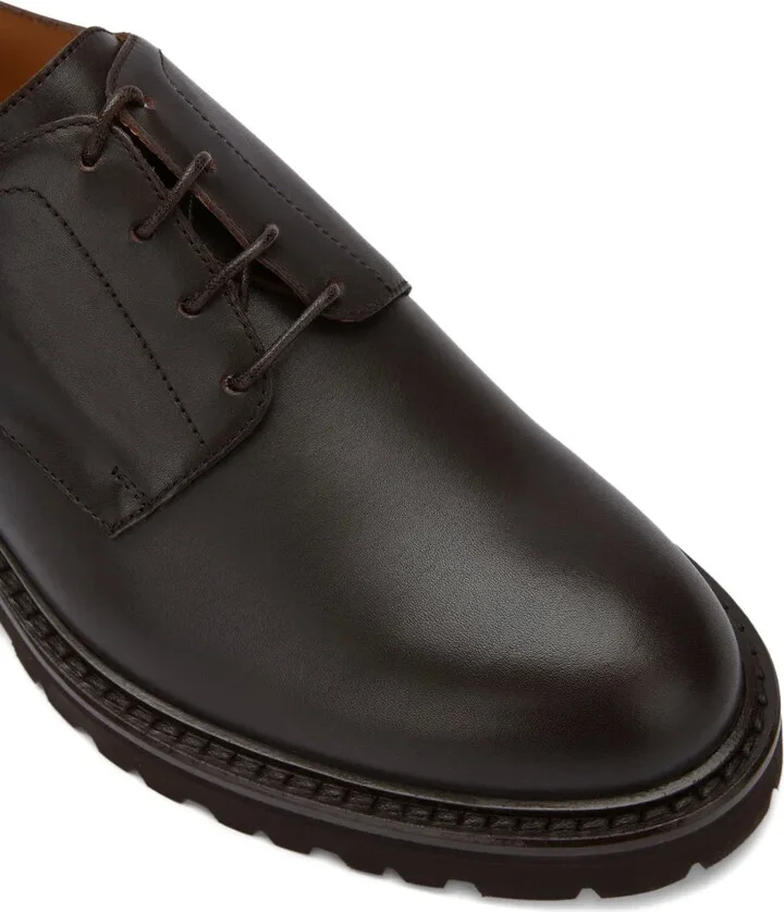 Lace-Up Leather Derby Shoes - Image 5