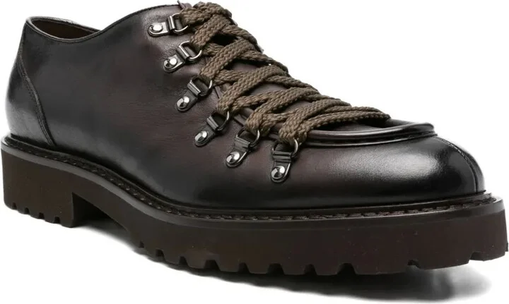 Lace-Up Leather Derby Shoes - Image 2