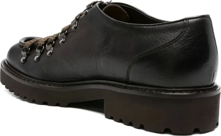 Lace-Up Leather Derby Shoes - Image 3