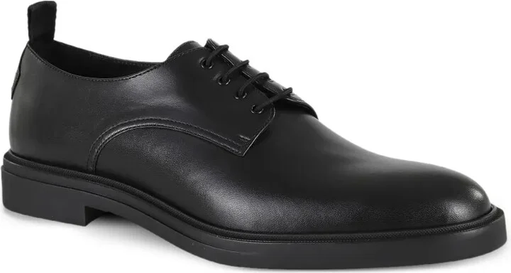 Lace-Up Leather Derby Shoes - Image 2