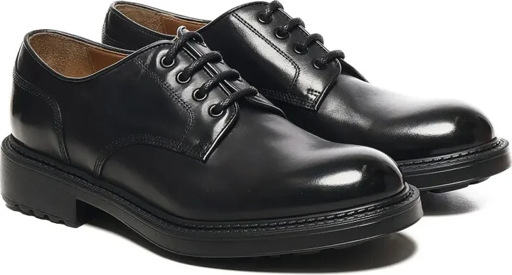 Lace-Up Leather Derby Shoes - Image 2