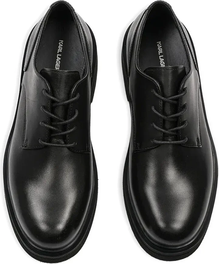 Lace-Up Leather Derby Shoes - Image 4