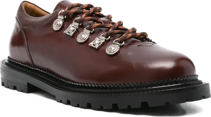 Lace-Up Leather Derby Shoes - Image 2