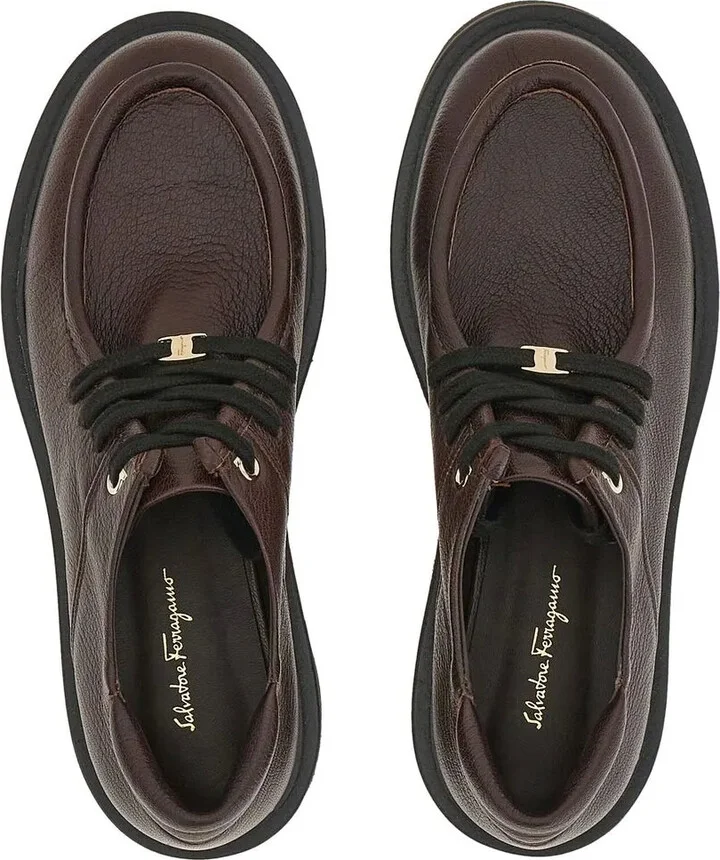 Lace-Up Leather Derby Shoes - Image 4
