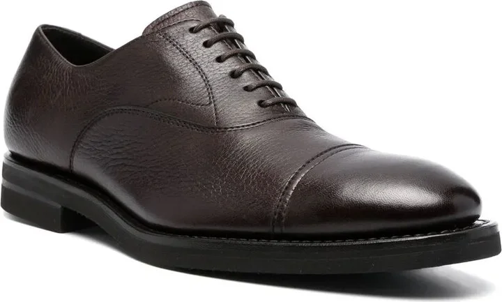 Lace-Up Leather Derby Shoes - Image 2