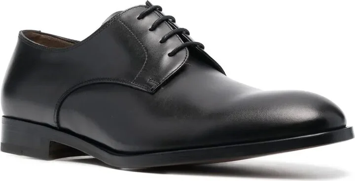 Lace-Up Leather Derby Shoes - Image 2